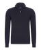 Zwarte half-zip met geribde boorden